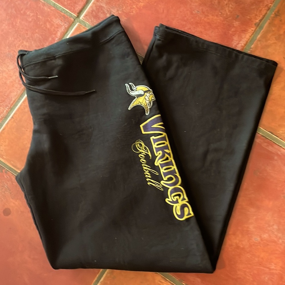 Minnesota Vikings‎ women’s black drawstring sweatpants